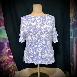 🚨 LuLaRoe Dahl Top – Floral Lavender | Size M | NWT